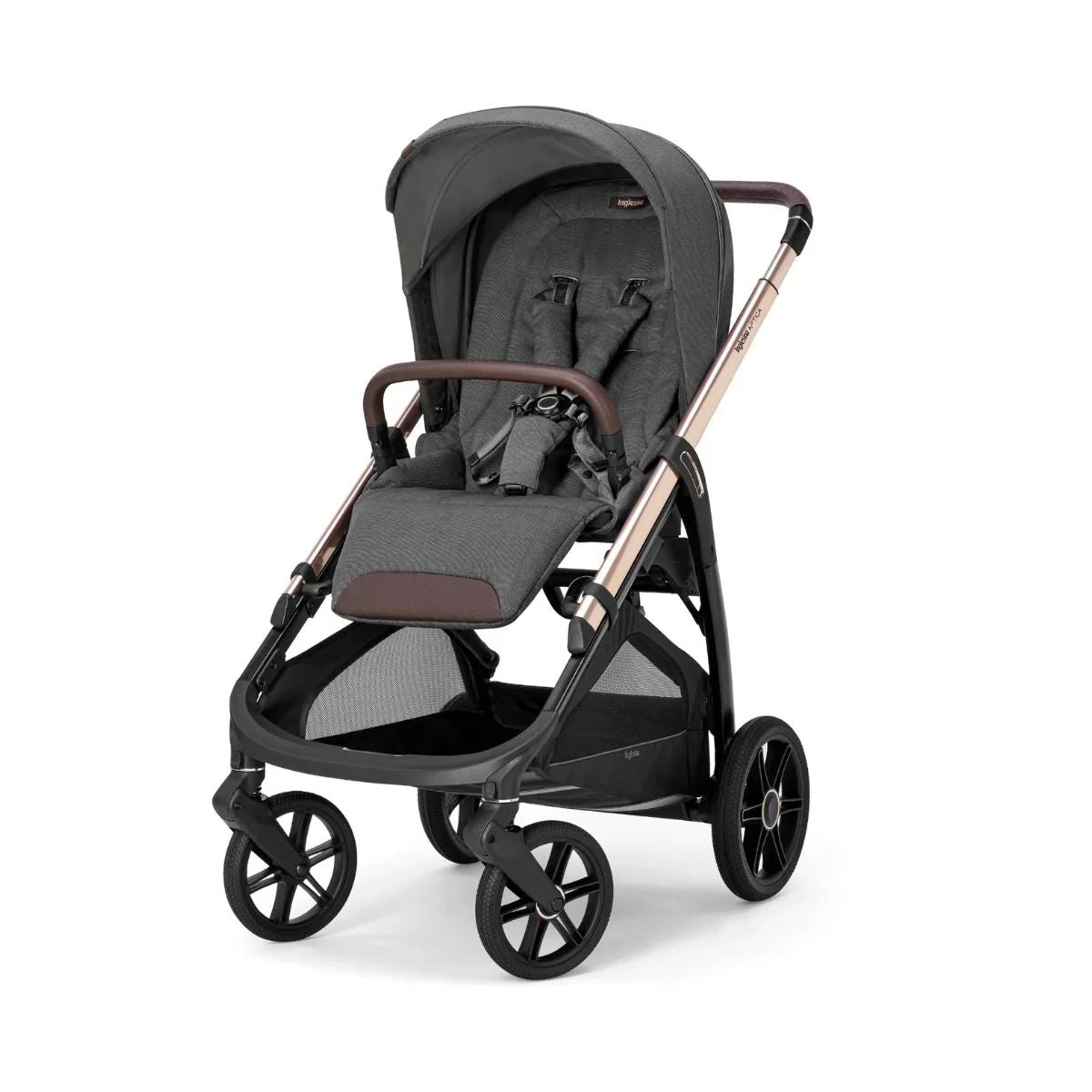 Inglesina Aptica Stroller & Bassinet + Stand - Velvet Grey - Smooth Ride with Advanced Suspension