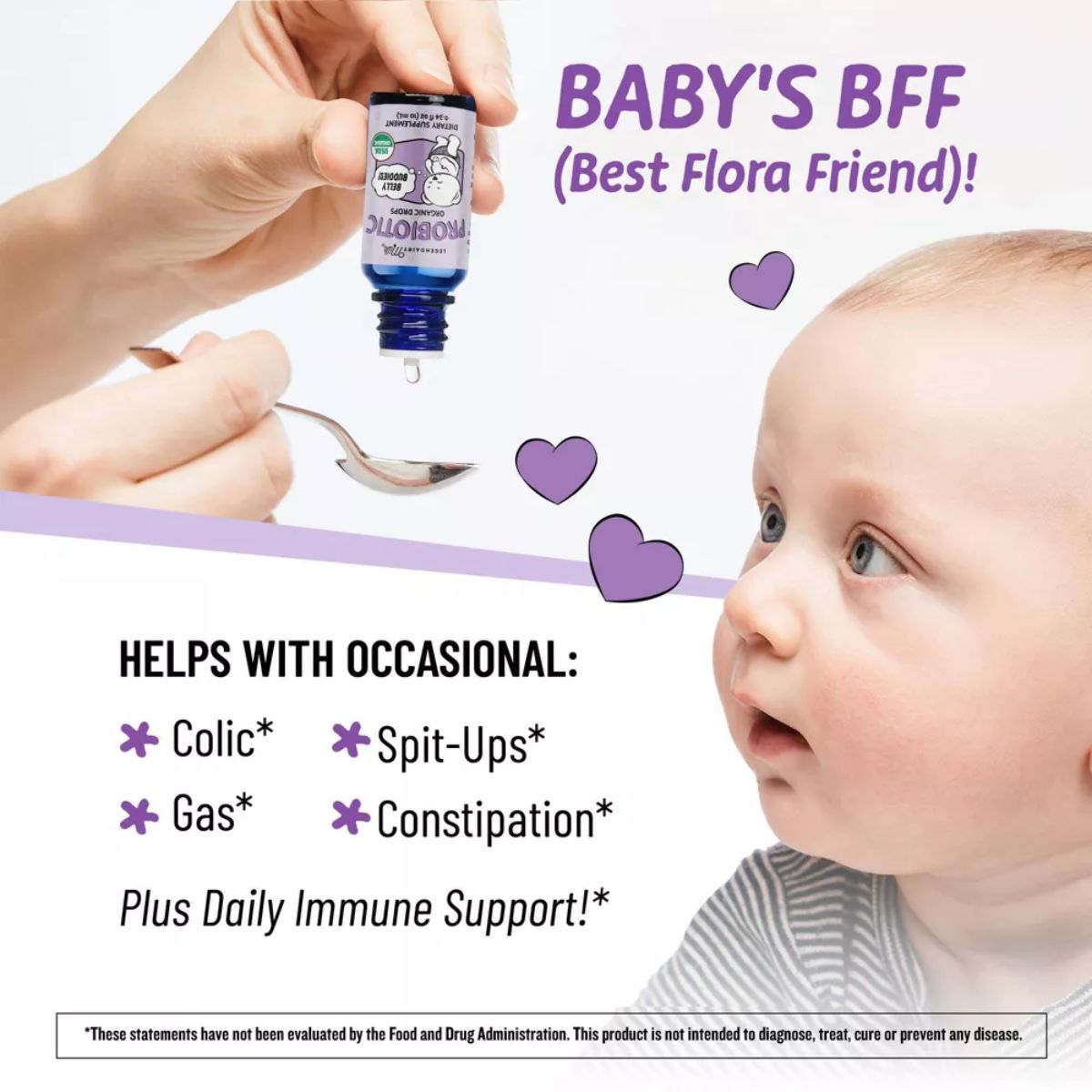 Legendairy Milk Organic Baby and Infant Probiotic Drops - Digestive Support - Helps Relieve Digestive Discomfort